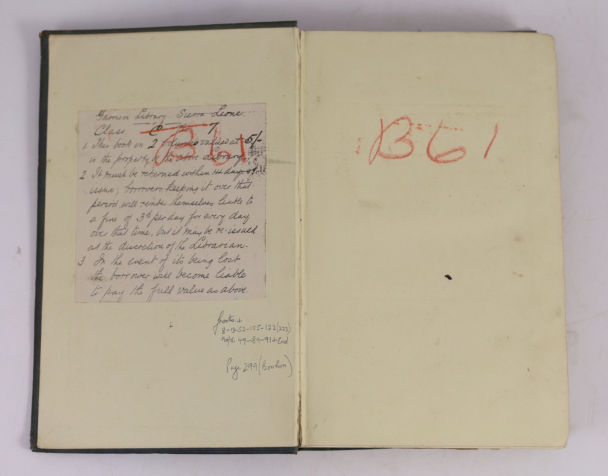 Keppel, Henry,Sir - The Expedition to Borneo of H.M.S Dido, 3rd edition, 2 vols, 8vo, original cloth, with 2 frontises, 8 plates and 6 folded maps, pencil fly leaf inscribed ‘’This copy belonged to Admiral C.B. Bonham [1